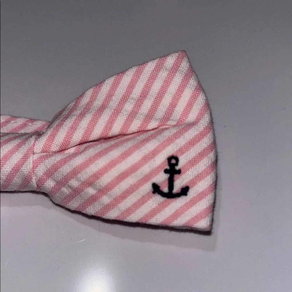 Janie and Jack Pink and White Striped Bow Tie